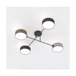 Emibig Deckenleuchte Maga Stahl Schwarz | Geeignet für 4x E14 - Max 10W