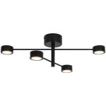Nordlux Clyde Plafonnier 4-Rail Métal Noir 14W 1100lm - 827 Blanc Très Chaud | 3 Niveaux De Gradation Dimmable