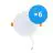 Lot 6x Bright Choice Downlight LED 12W 1080lm 120D - 840 Blanc Froid | Diamètre 115mm - Équivalent 1x18W
